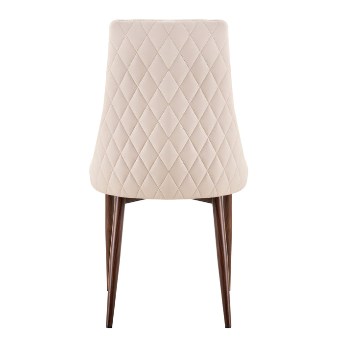 Stratton Accent Chair - Beige with Walnut Legs
