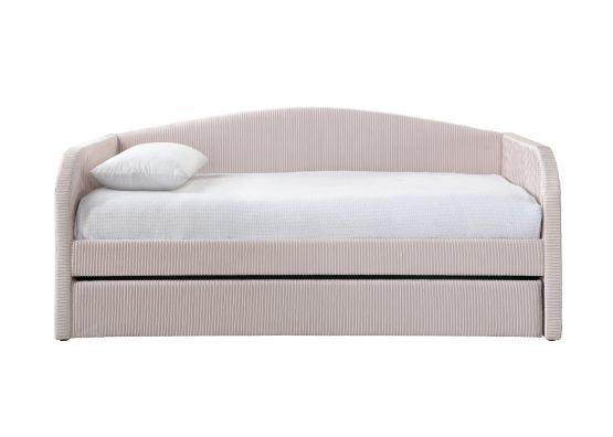 Charlotte Day Bed Pink Pleated Velvet