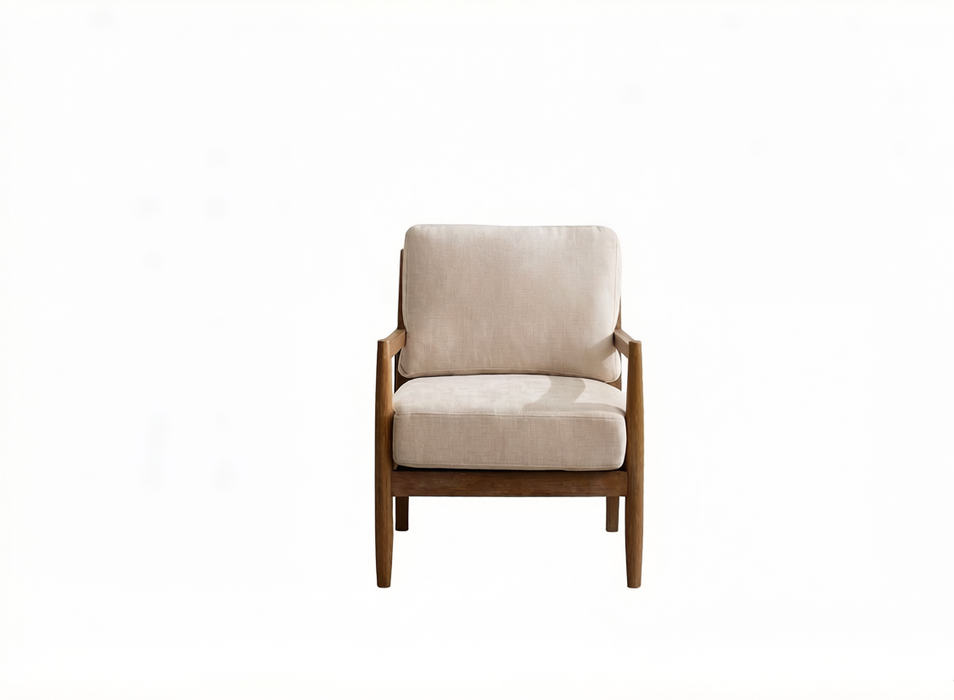 Alden Chair Beige Walnut detail