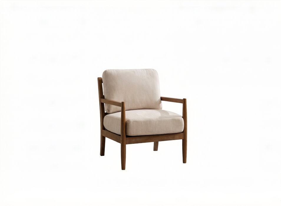 Alden Chair Beige Walnut detail