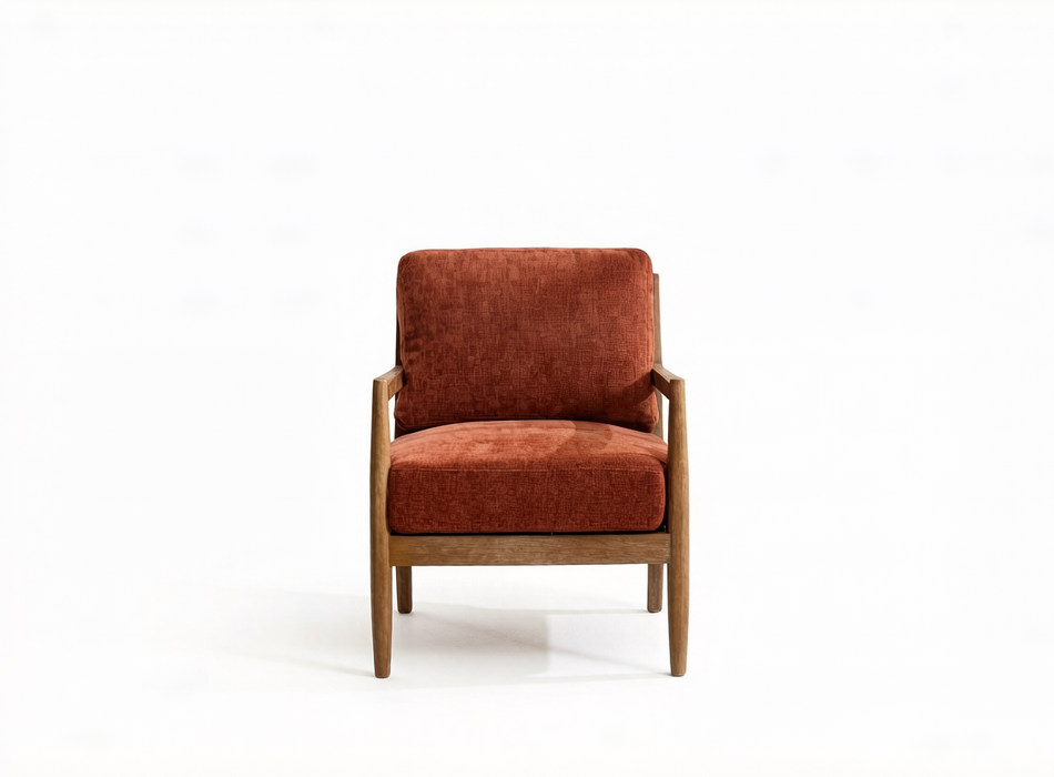 Alden Chair Burgundy Walnut detail