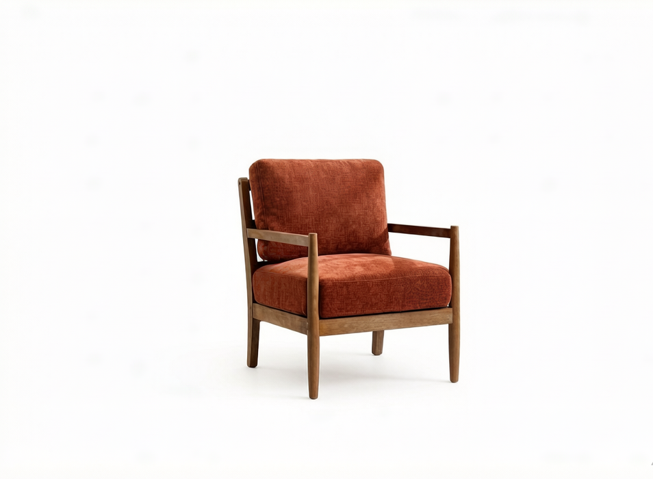 Alden Chair Burgundy Walnut detail
