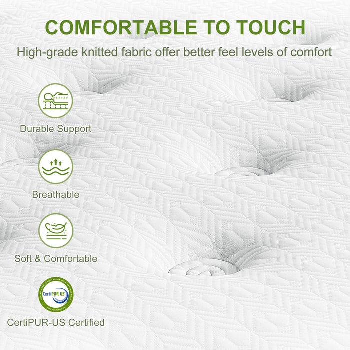 Artiss BedStory Double Bed Frame Mattress Set Platform Upholstered Hybrid Pocket Coil
