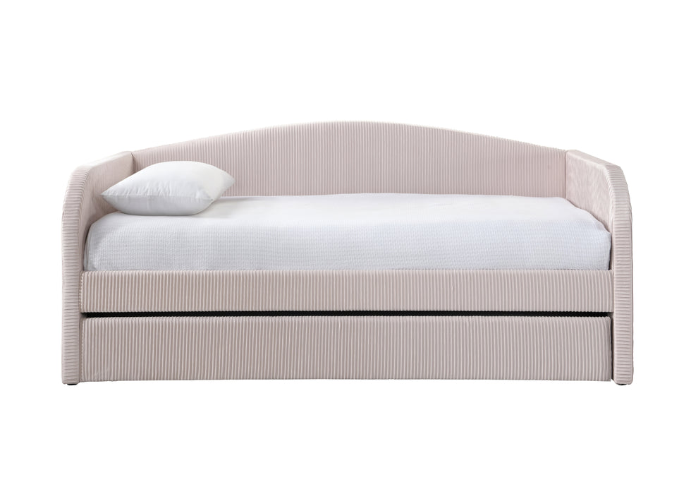 Charlotte Day Bed Pink Pleated Velvet
