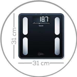 Beurer BF400W Digital Glass Body Fat Scale: Signature Line