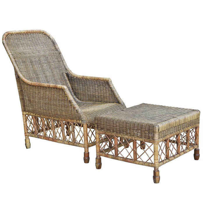 Plantation Lattice Ottoman