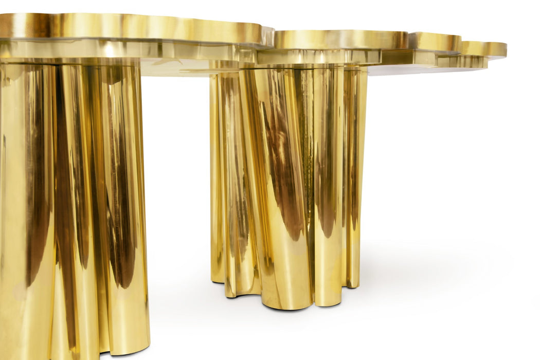 Fortuna Gold Dining Table - 8 Seats