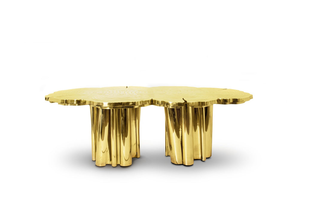 Frida Gold Table Fortuna Gold Dining Table - 8 Seats