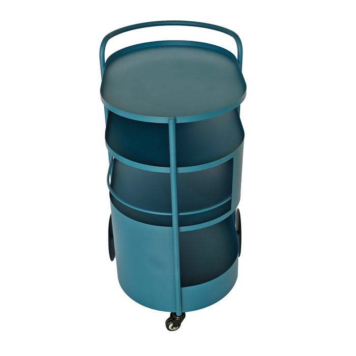Elvano 63cm Bar Cart - Navy Blue