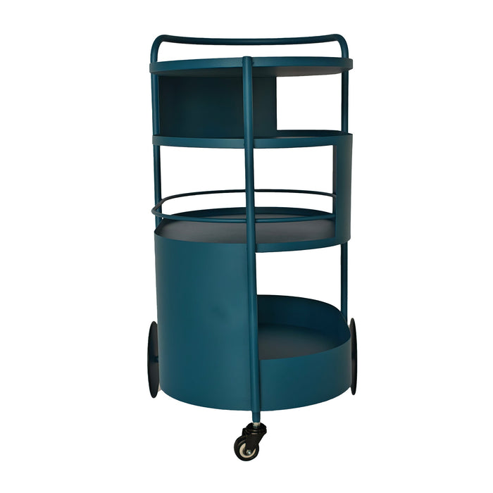 Elvano 63cm Bar Cart - Navy Blue