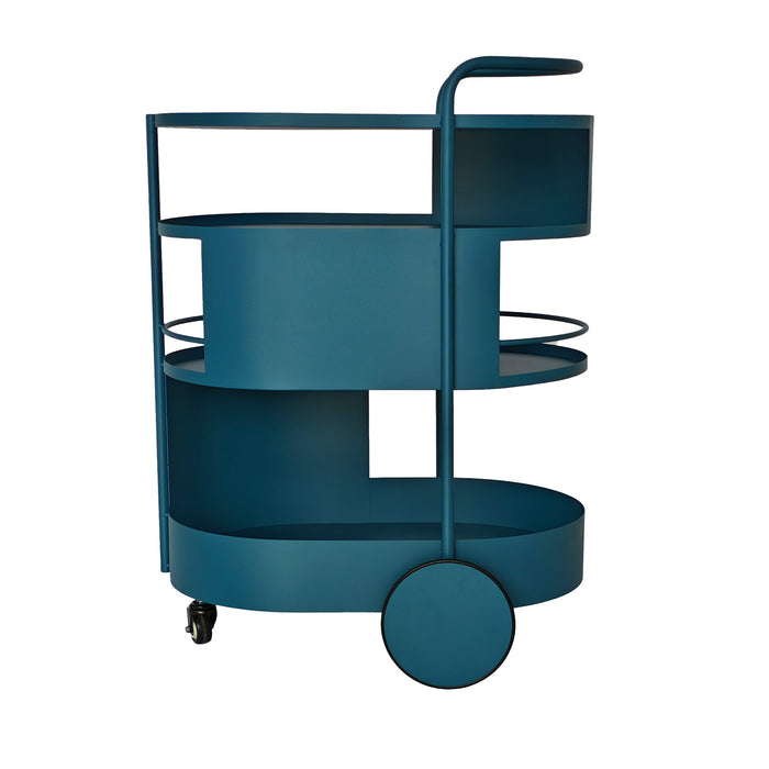 Elvano 63cm Bar Cart - Navy Blue