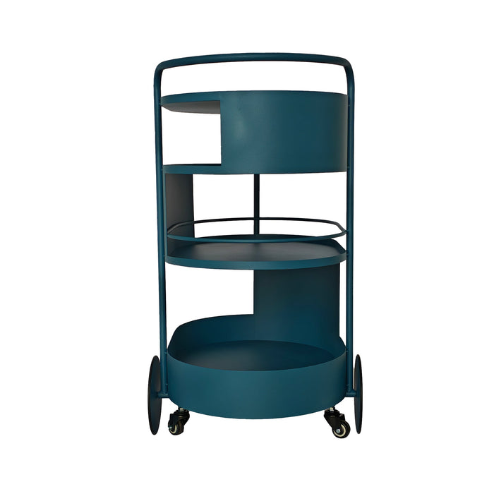 Elvano 63cm Bar Cart - Navy Blue