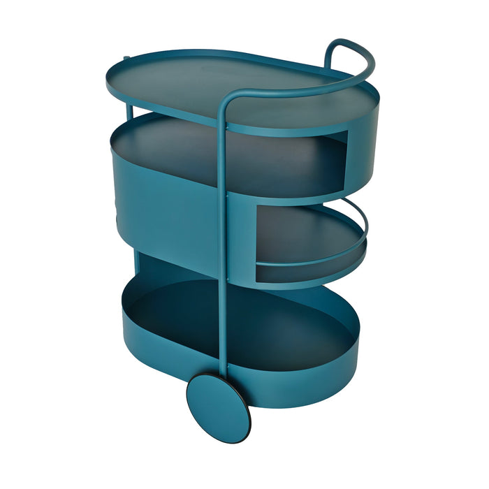Elvano 63cm Bar Cart - Navy Blue