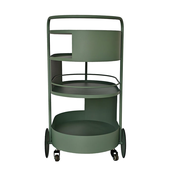 Elvano 63cm Bar Cart - Sage Green
