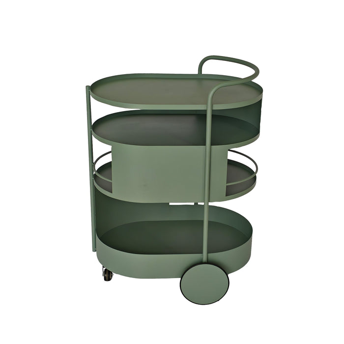 Elvano 63cm Bar Cart - Sage Green