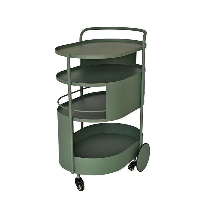Elvano 63cm Bar Cart - Sage Green