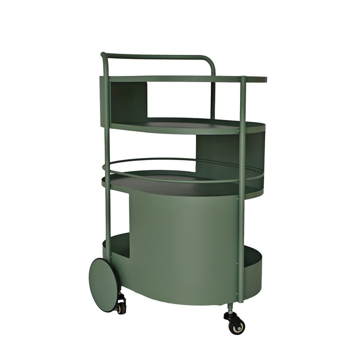 Elvano 63cm Bar Cart - Sage Green