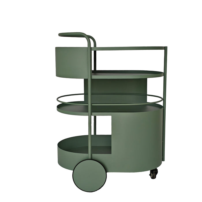 Elvano 63cm Bar Cart - Sage Green