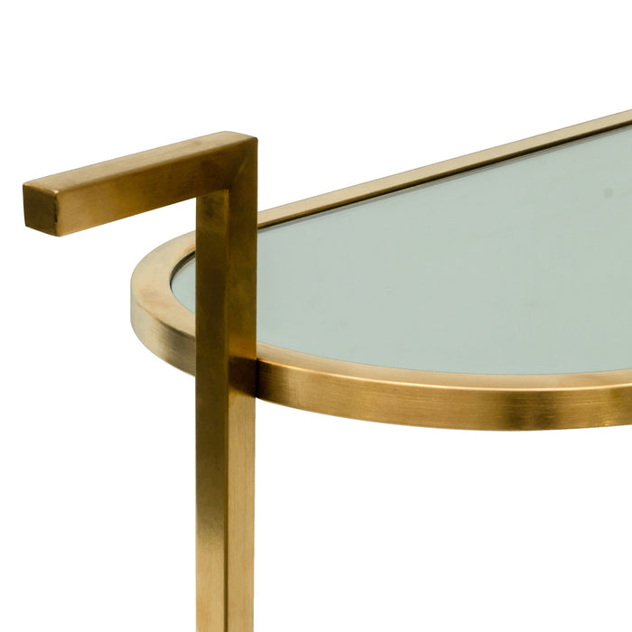 CBR6955-KS Bar Cart - Mirror and Gold Base