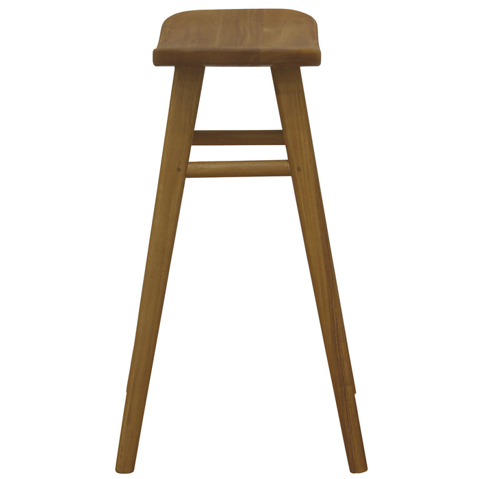 Aria Oval Solid Mahogany Kitchen Counter Stool (Caramel)