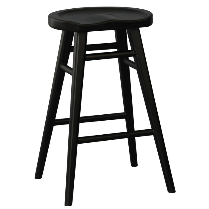 Scandinavian Solid Timber Counter Stool (Black)