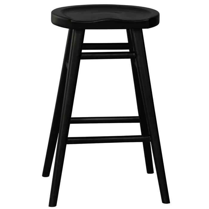 Scandinavian Solid Timber Counter Stool (Black)