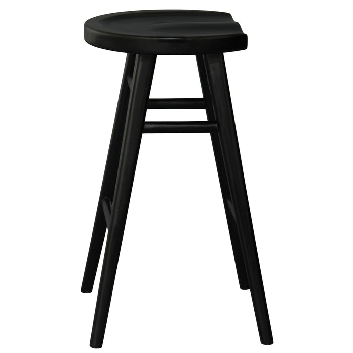 Scandinavian Solid Timber Counter Stool (Black)