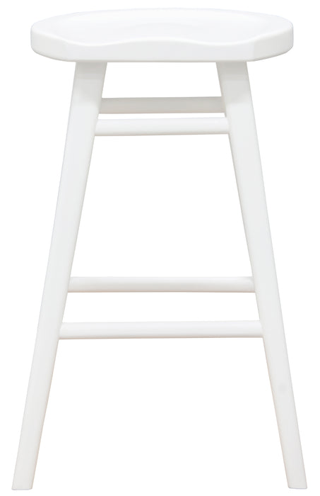Scandinavian Solid Timber Counter Stool (White)