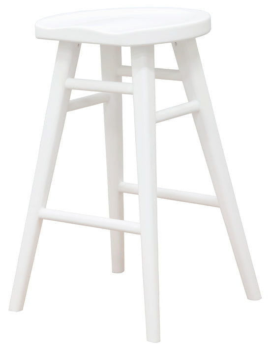 Scandinavian Solid Timber Counter Stool (White)