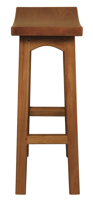 Kyoto Solid Timber Bar Height Stool (Light Pecan)