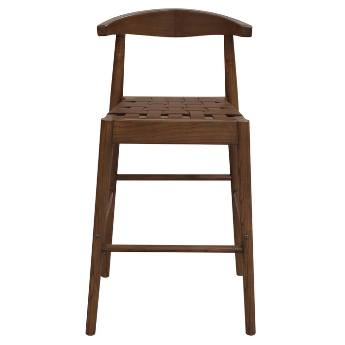 Elliot Leather Kitchen Counter Stool (Walnut)