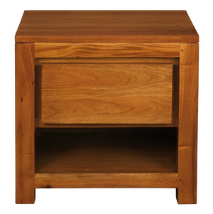 Amsterdam 1 Drawer Bedside Table (Light Pecan)