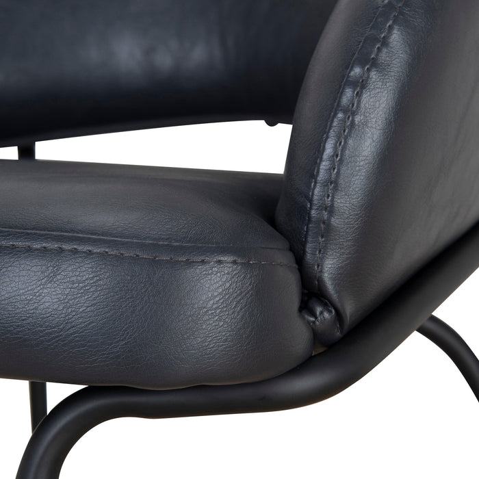 Rabi Fabric Bar Stool - Full Black (Set of 2)