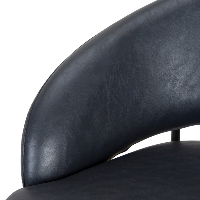 Rabi Fabric Bar Stool - Full Black (Set of 2)