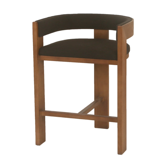 CBS10157-LJ Brown ELM Barstool - Black