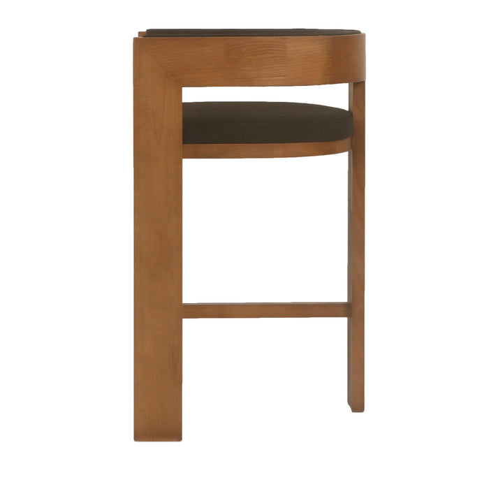 CBS10157-LJ Brown ELM Barstool - Black