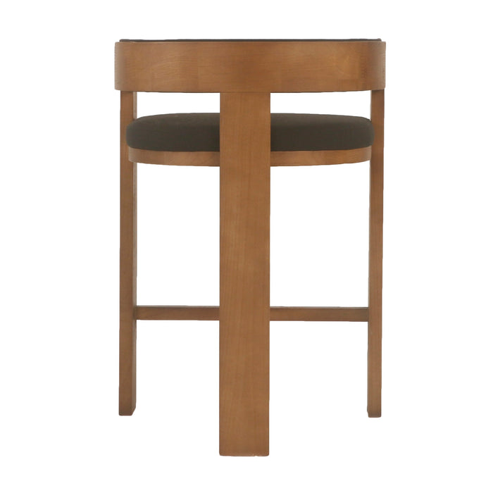 CBS10157-LJ Brown ELM Barstool - Black