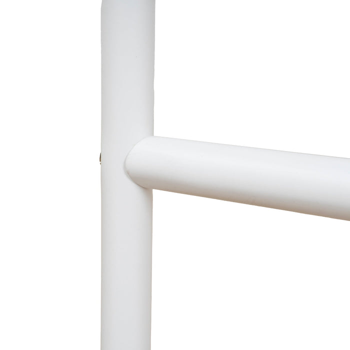 Set of 2 - Galvan 65cm White Bar Stool - Clay Grey