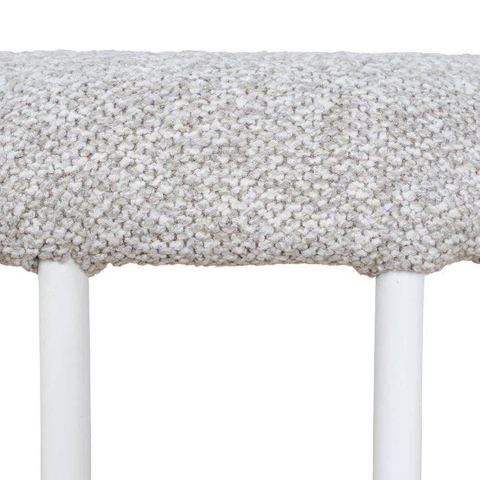 Set of 2 - Galvan 65cm White Bar Stool - Clay Grey