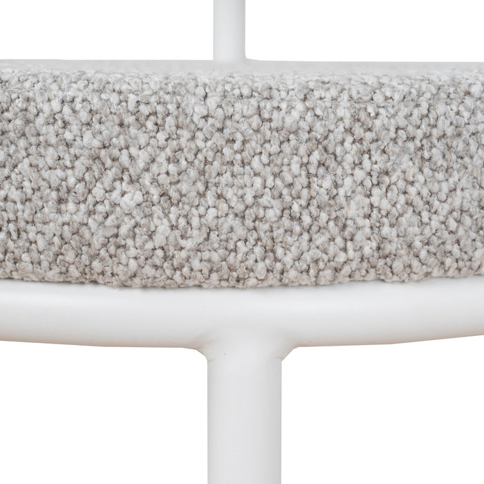 Set of 2 - Karimi 65cm White Bar Stool - Clay Grey
