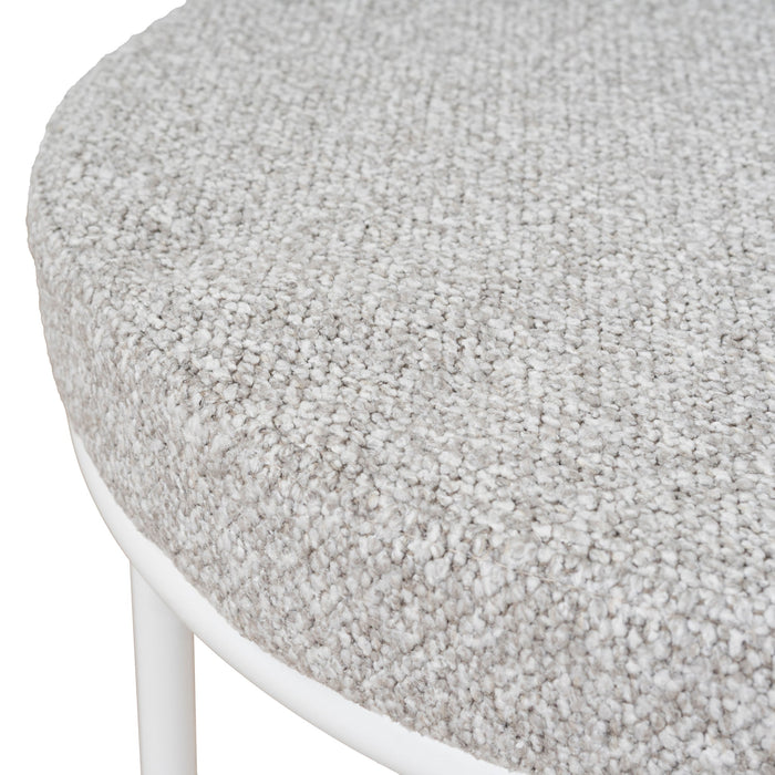 Set of 2 - Karimi 65cm White Bar Stool - Clay Grey