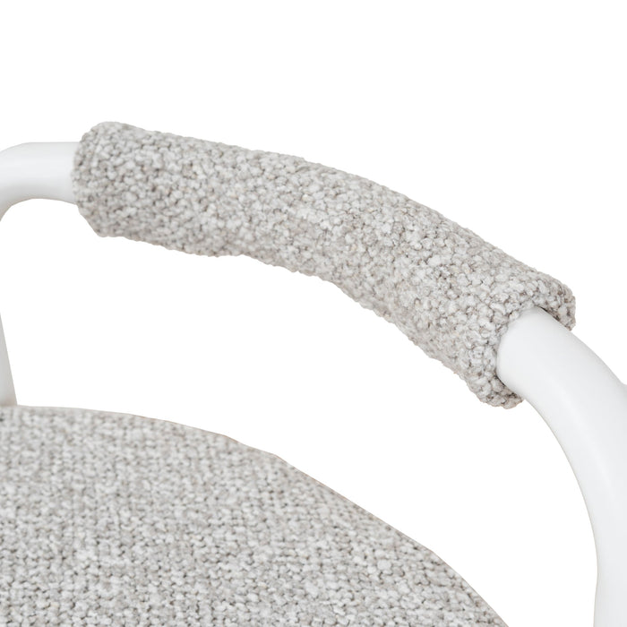 Set of 2 - Karimi 65cm White Bar Stool - Clay Grey