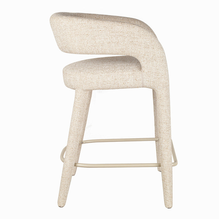 Roni 65cm Bar Stool - Pale Beige
