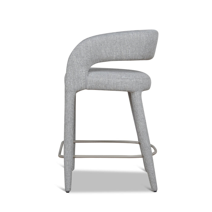 Roni 65cm Bar Stool - Chrome Grey