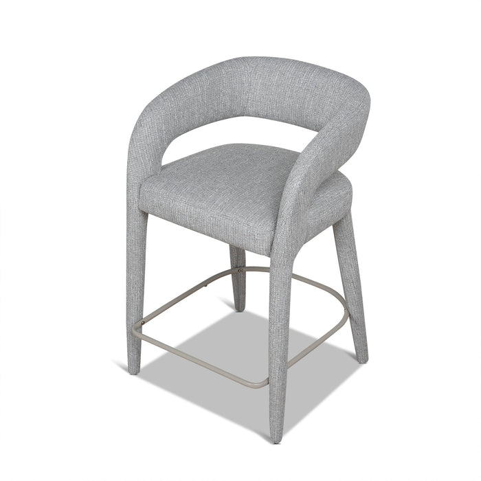 Roni 65cm Bar Stool - Chrome Grey
