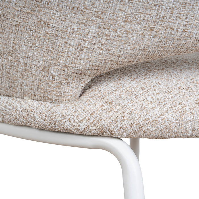Set of 2 - Harrington White Bar Stool - Pale Beige