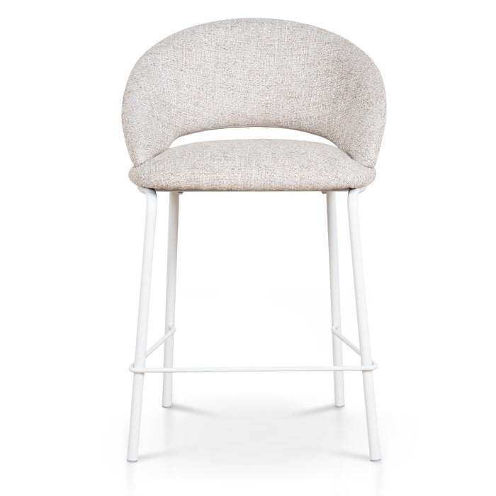 Set of 2 - Harrington White Bar Stool - Pale Beige
