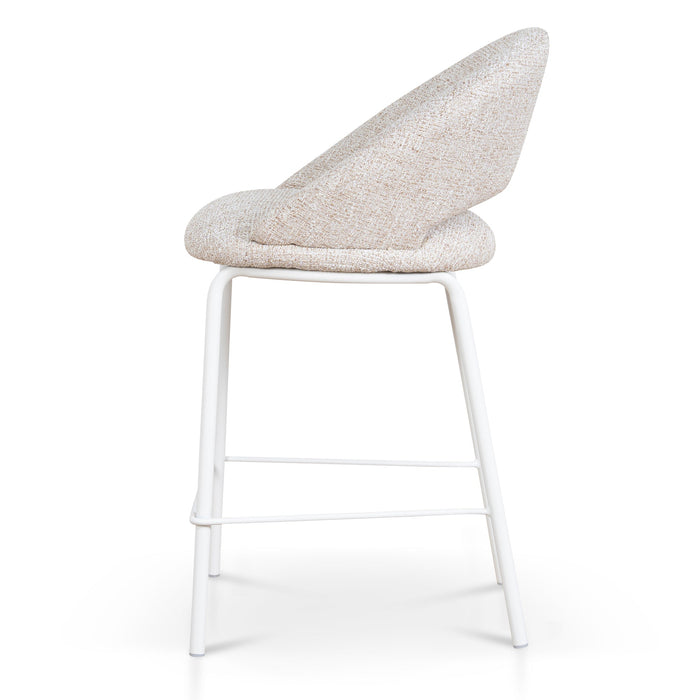 Set of 2 - Harrington White Bar Stool - Pale Beige