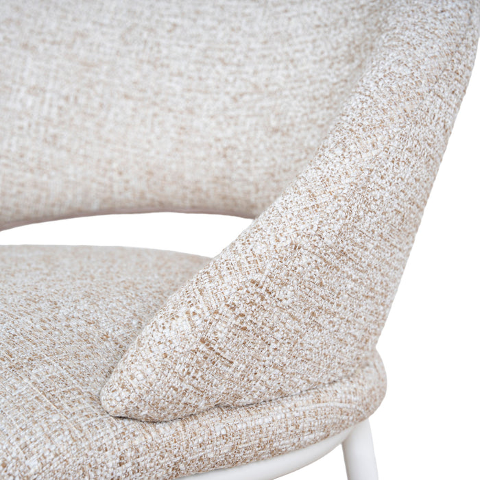 Set of 2 - Harrington White Bar Stool - Pale Beige