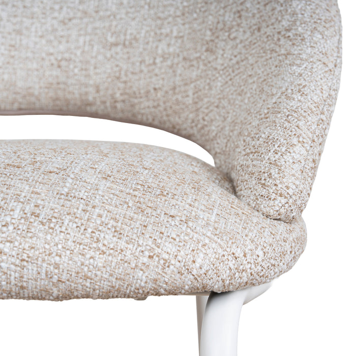 Set of 2 - Harrington White Bar Stool - Pale Beige